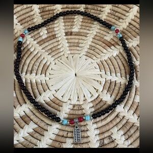 Garnet, Agate And Turquoise Abacus Necklace